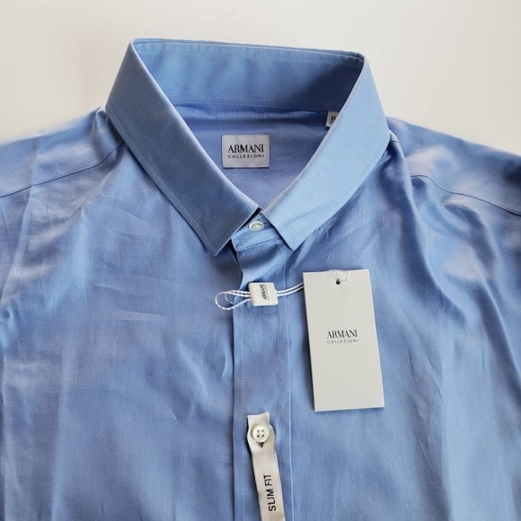 Giorgio Armani Button Up Dress Shirt - Blue - Picture 2 of 8